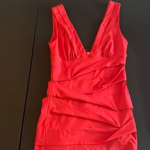 Women’s top by 21 coral red
